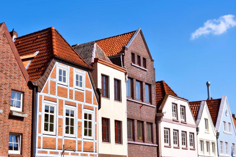 Fachwerk-Hausfassade in Buxtehude