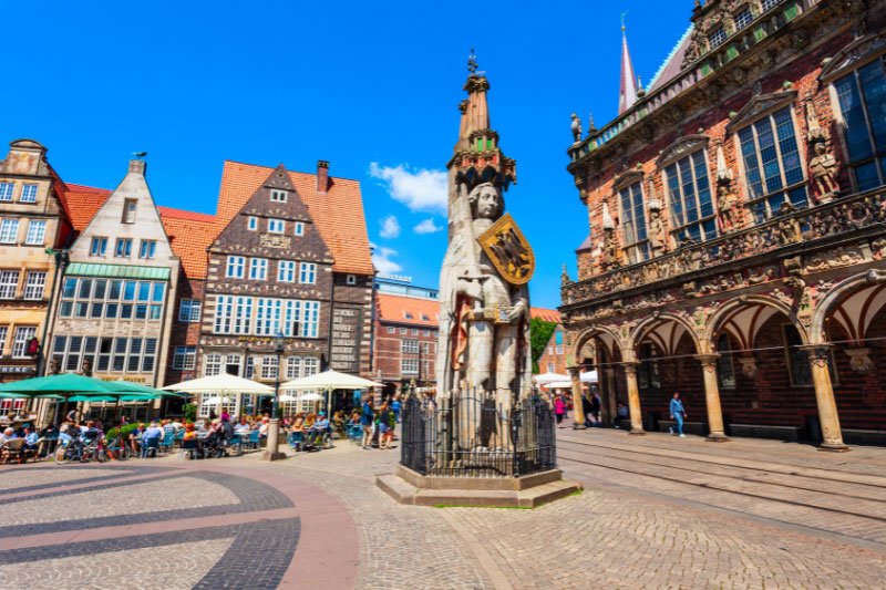 Bremer Marktplatz mit Roland und Rathaus