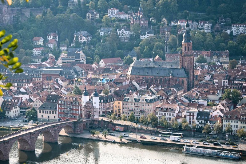 Die Stadt Heidelberg aus Vogelperspektive